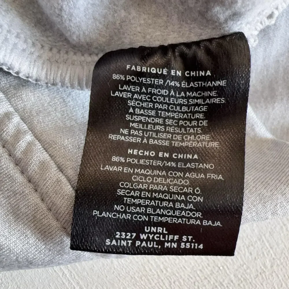 UNRL Hoodie Mens Large Gray High Neck Pullover Fleece Kangaroo Pocket Stretch - Picture 3 of 14